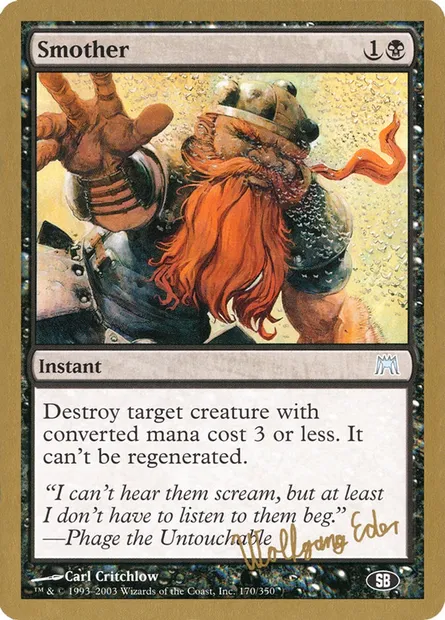 Étouffer, carte Magic WC03 we170sb — extension World Championship Decks 2003