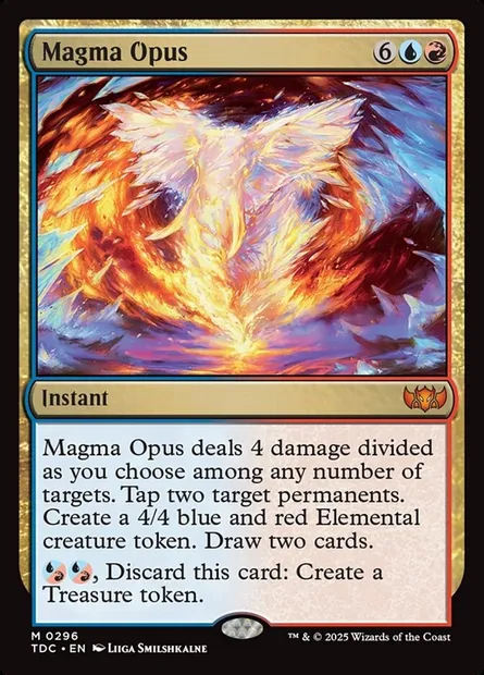 Magma Opus, Magic card TDC 296 — Tarkir: Dragonstorm Commander set