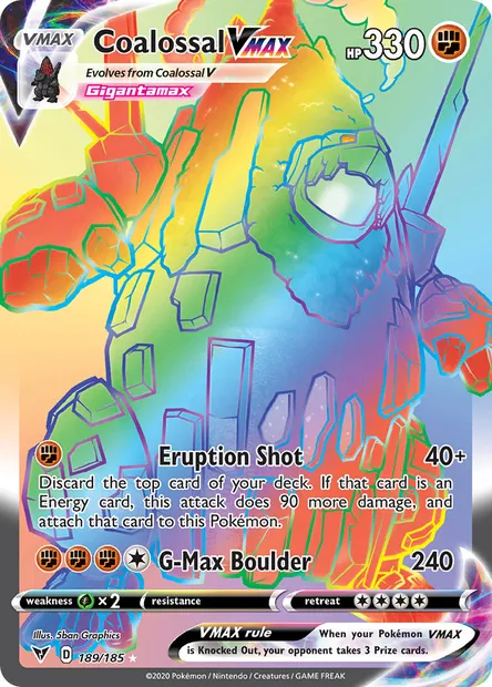 Coalossal VMAX, Pokémon card VIV 189 — Vivid Voltage set