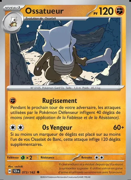 Ossatueur, carte Pokémon SCR 073 — extension Couronne Stellaire