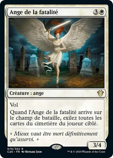 Ange de la fatalité, carte Magic C20 75 — extension Commander 2020
