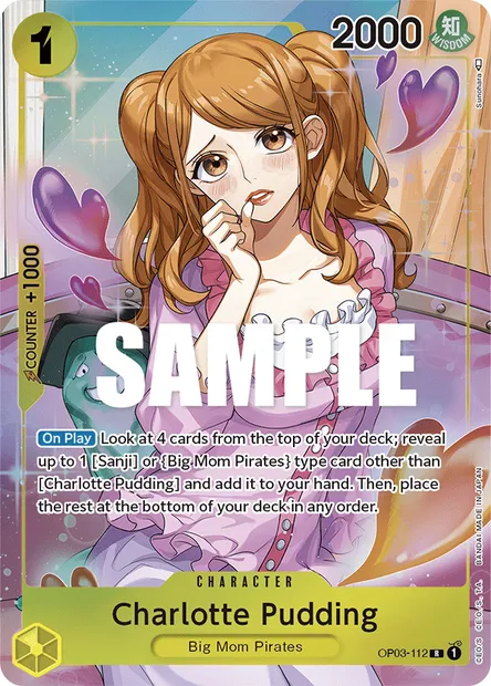 Charlotte Pudding, One Piece card OP03-112 — PILLARS OF STRENGTH set