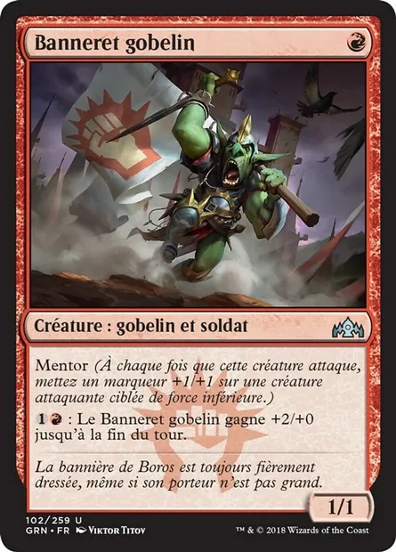 Banneret gobelin, carte Magic GRN 102 — extension Les Guildes de Ravnica