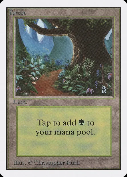 Forest, Magic card 2ED 301 — Unlimited Edition set