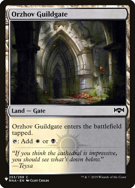 Orzhov Guildgate, Magic card PLST RNA-253 — The List set