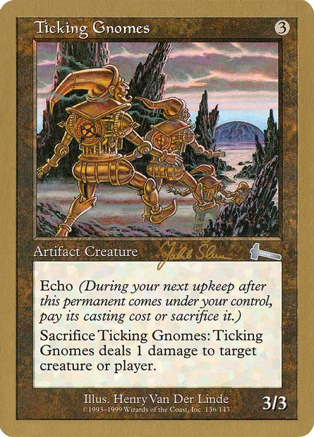 Gnomes tic-tac, carte Magic WC99 js136b — extension World Championship Decks 1999