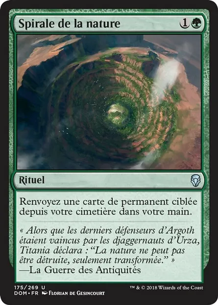 Spirale de la nature, carte Magic DOM 175 — extension Dominaria