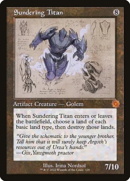 Sundering Titan, Magic card BRR 120 — The Brothers' War Retro Artifacts set