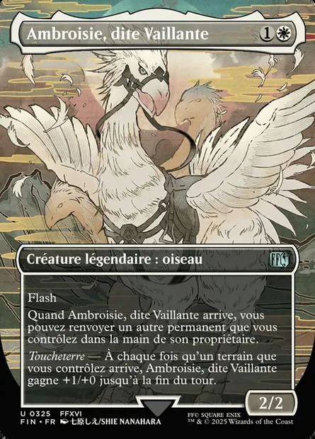 Ambroisie, dite Vaillante, carte Magic FIN 325 — extension Final Fantasy