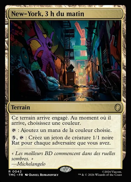 New-York, 3 h du matin, carte Magic TMC 42 — extension Teenage Mutant Ninja Turtles Eternal