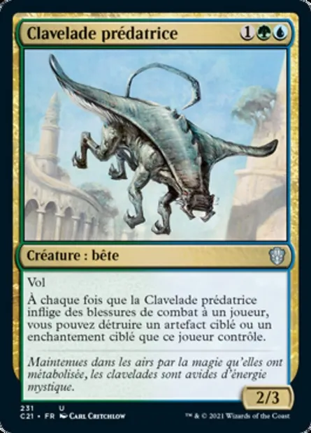 Clavelade prédatrice, carte Magic C21 231 — extension Commander 2021
