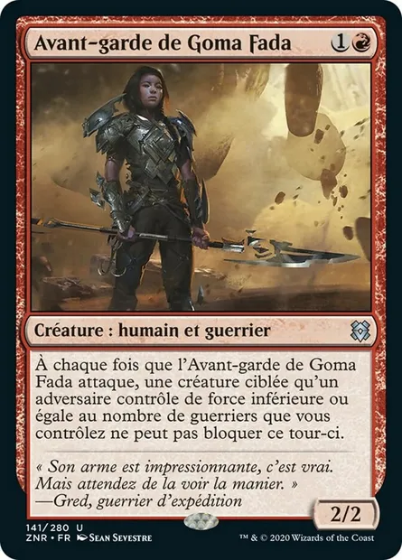 Avant-garde de Goma Fada, carte Magic ZNR 141 — extension Renaissance de Zendikar