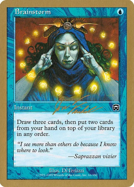 Brainstorm, Magic card WC00 jf61 — World Championship Decks 2000 set