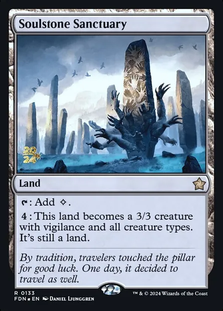 Soulstone Sanctuary, Magic card PFDN 133s — Foundations Promos set