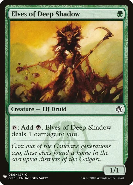 Elfes de l'ombre profonde, carte Magic PLST GK1-56 — extension The List