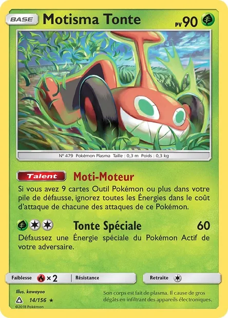 Motisma Tonte, carte Pokémon UPR 14 — extension Ultra-Prisme
