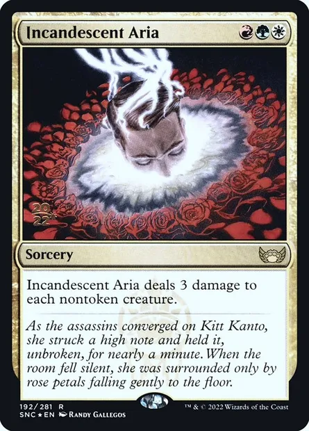 Aria incandescente, carte Magic PSNC 192s — extension Streets of New Capenna Promos