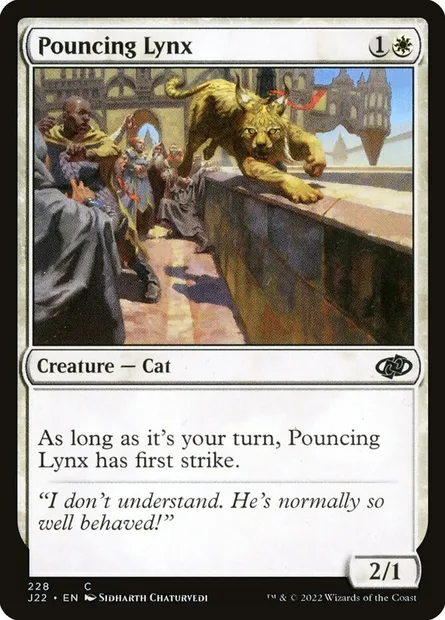 Pouncing Lynx, Magic card J22 228 — Jumpstart 2022 set