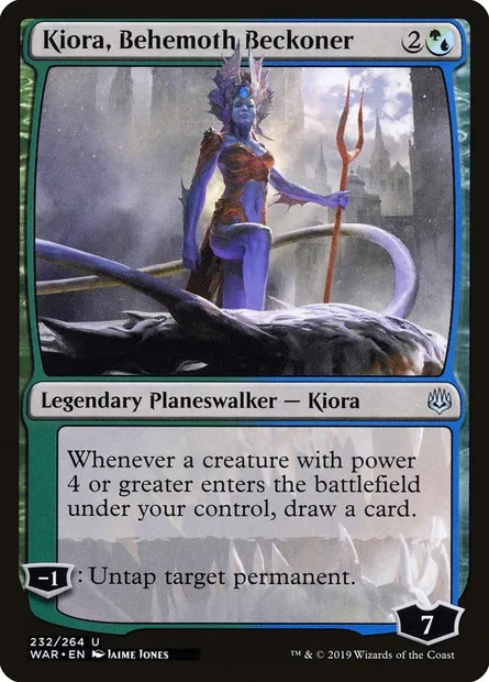 Kiora, Behemoth Beckoner, Magic card WAR 232 — War of the Spark set