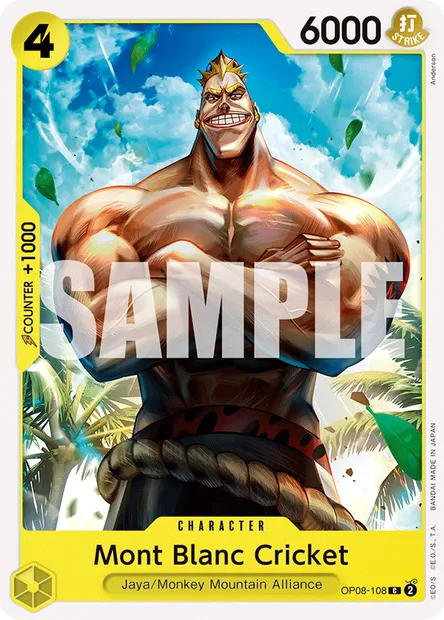 Mont Blanc Cricket, carte One Piece OP08-108 — extension TWO LEGENDS