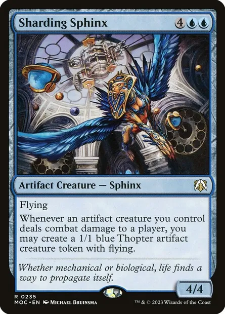Sharding Sphinx, Magic card MOC 235 — March of the Machine Commander set