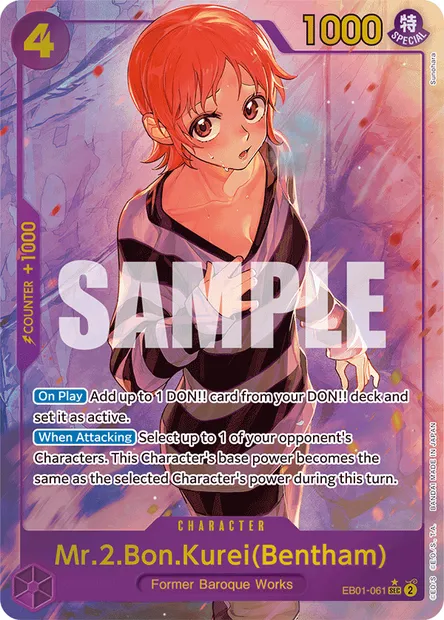Mr 2 Bonclay(Bentham), carte One Piece EB01-061 — extension MEMORIAL COLLECTION