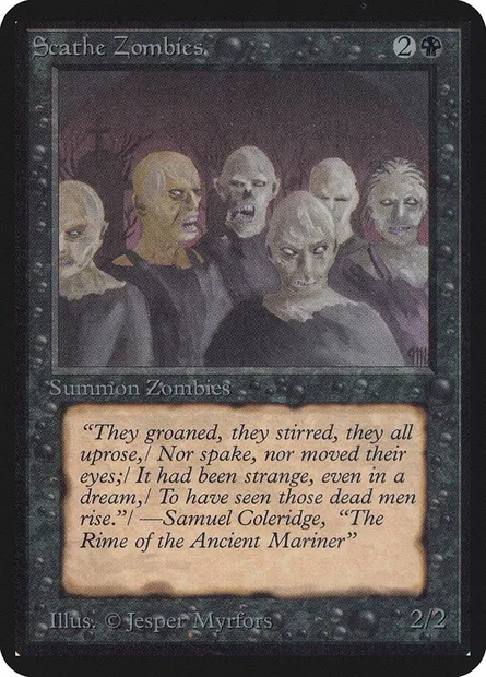 Scathe Zombies, Magic card LEA 125 — Limited Edition Alpha set