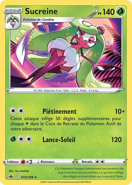 Sucreine, carte Pokémon CRE 15 — extension Règne de Glace