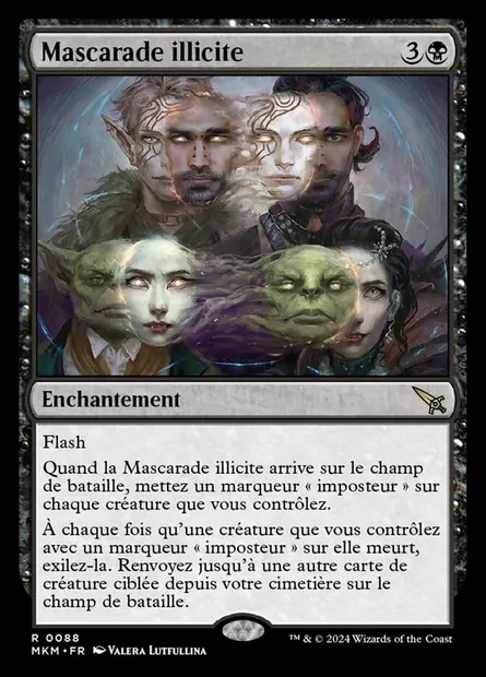 Mascarade illicite, carte Magic MKM 88 — extension Murders at Karlov Manor