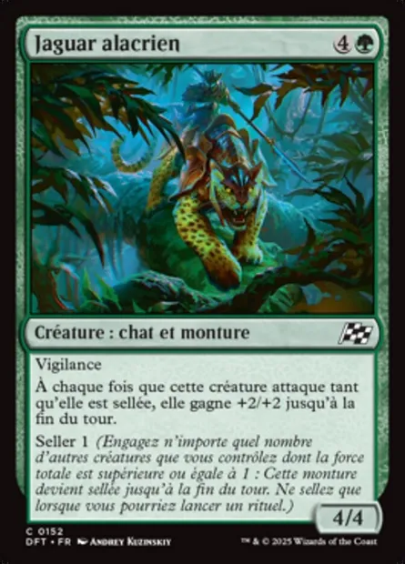 Jaguar alacrien, carte Magic DFT 152 — extension Aetherdrift