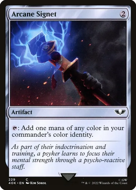 Arcane Signet, Magic card 40K 229 — Warhammer 40,000 Commander set