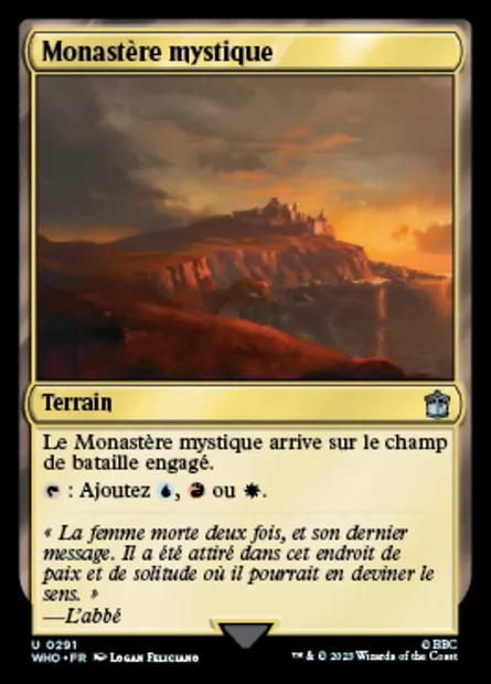 Monastère mystique, carte Magic WHO 291 — extension Doctor Who