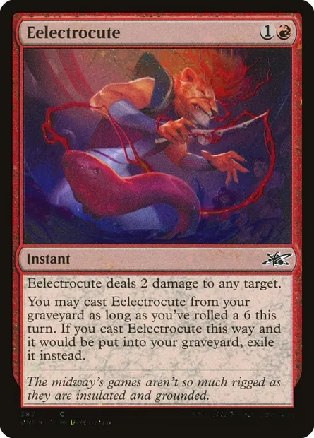 Eelectrocute, carte Magic UNF 392 — extension Unfinity
