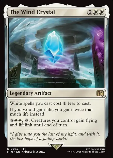 The Wind Crystal, Magic card FIN 43 — Final Fantasy set