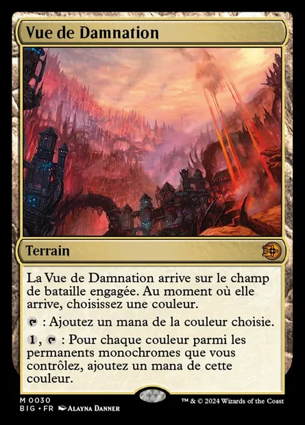 Vue de Damnation, carte Magic BIG 30 — extension The Big Score