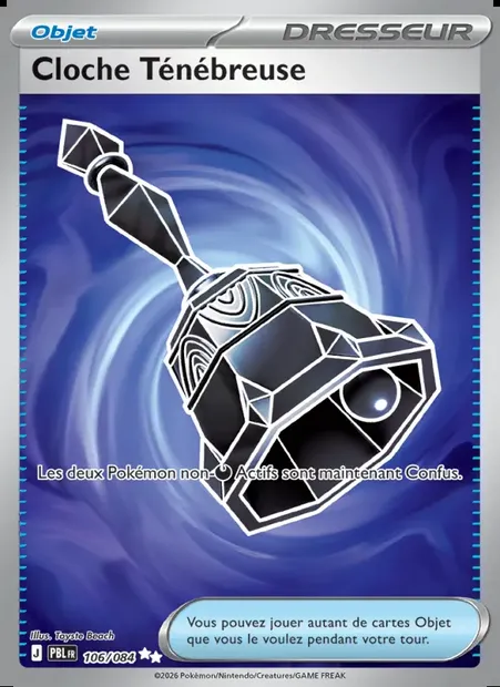 Cloche Ténébreuse, carte Pokémon PBL 106 — extension Nuit Noire