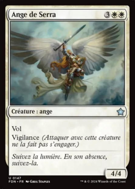 Ange de Serra, carte Magic FDN 147 — extension Foundations