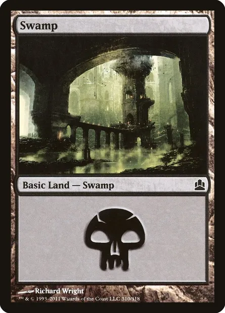Swamp, Magic card CMD 310 — Commander 2011 set