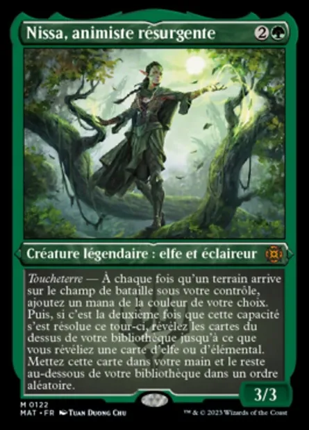 Nissa, animiste résurgente, carte Magic MAT 122 — extension L'invasion des machines : le jour d'après