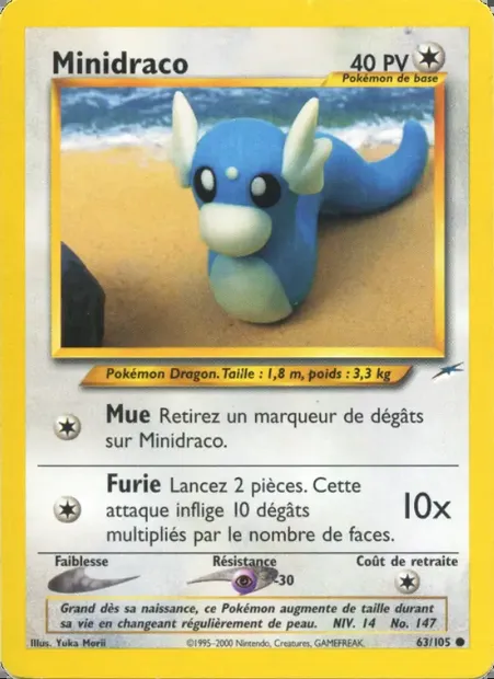 Minidraco, carte Pokémon NDE 63 — extension Neo Destiny