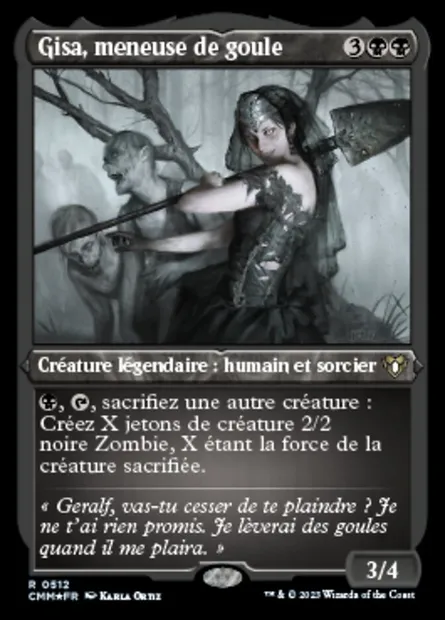 Gisa, meneuse de goule, carte Magic CMM 512 — extension Commander Masters
