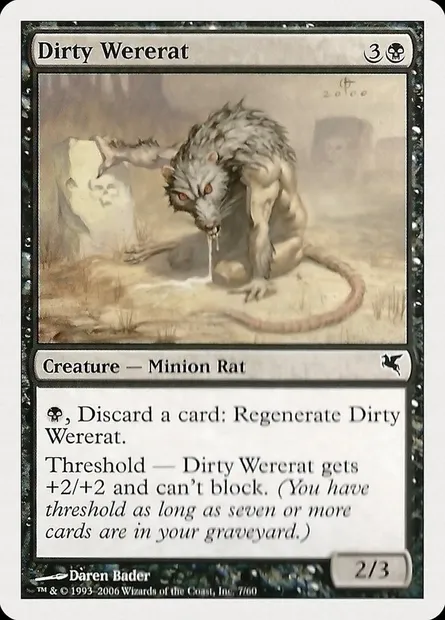 Dirty Wererat, Magic card PHUK 7 — Hachette UK set