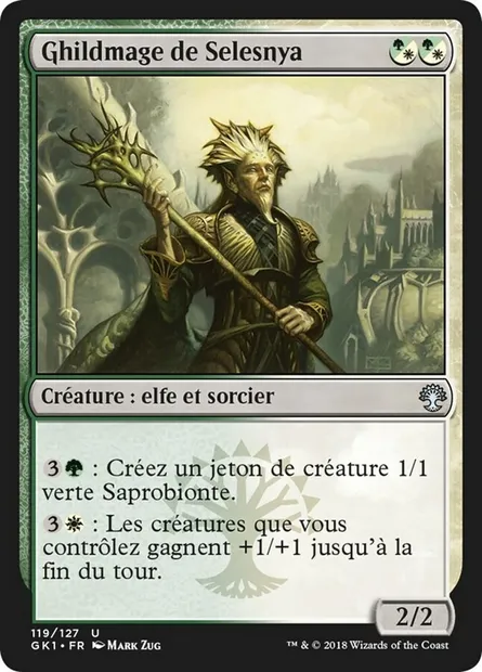 Ghildmage de Selesnya, carte Magic GK1 119 — extension GRN Guild Kit