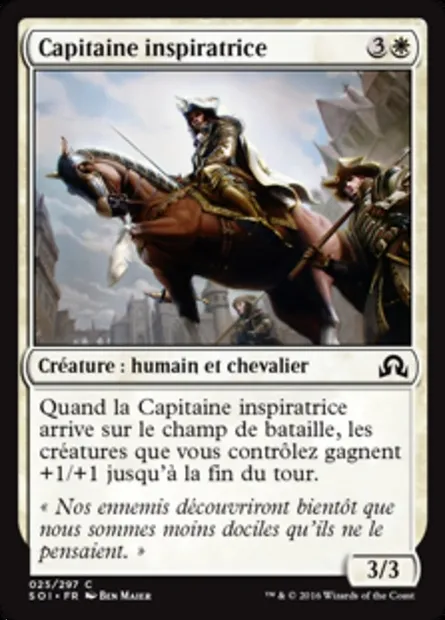 Capitaine inspiratrice, carte Magic SOI 25 — extension Ténèbres sur Innistrad