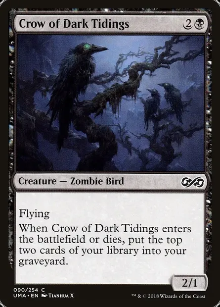 Crow of Dark Tidings, Magic card UMA 90 — Ultimate Masters set