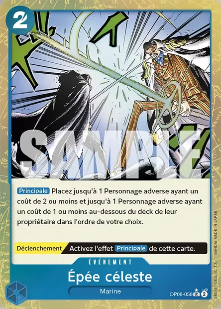 Épée céleste, carte One Piece OP06-056 — extension ONE PIECE CARD THE BEST