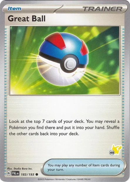 Great Ball, Pokémon card BA24 183-49 — Battle Academy 2024 set