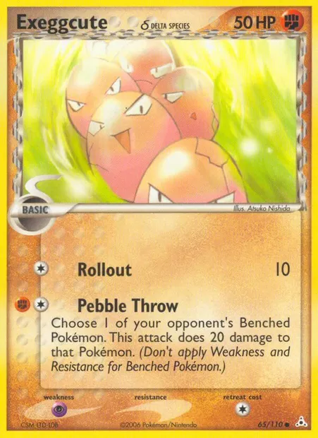Exeggcute δ, Pokémon card HP 65 — Holon Phantoms set
