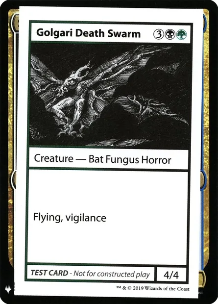 Golgari Death Swarm, Magic card CMB1 91 — Mystery Booster Playtest Cards 2019 set