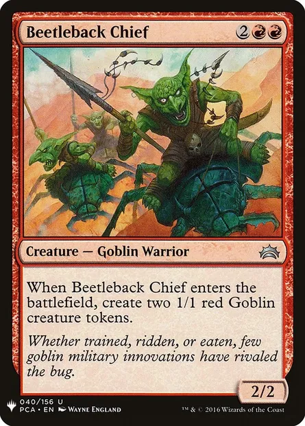 Beetleback Chief, Magic card PLST PCA-40 — The List set